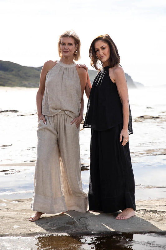Eadie Arana Linen Pant | Natural