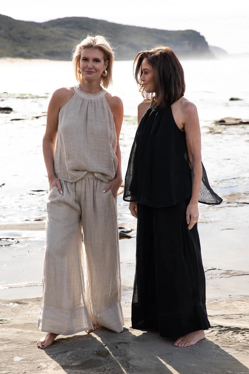 Eadie Arana Linen Pant | Natural