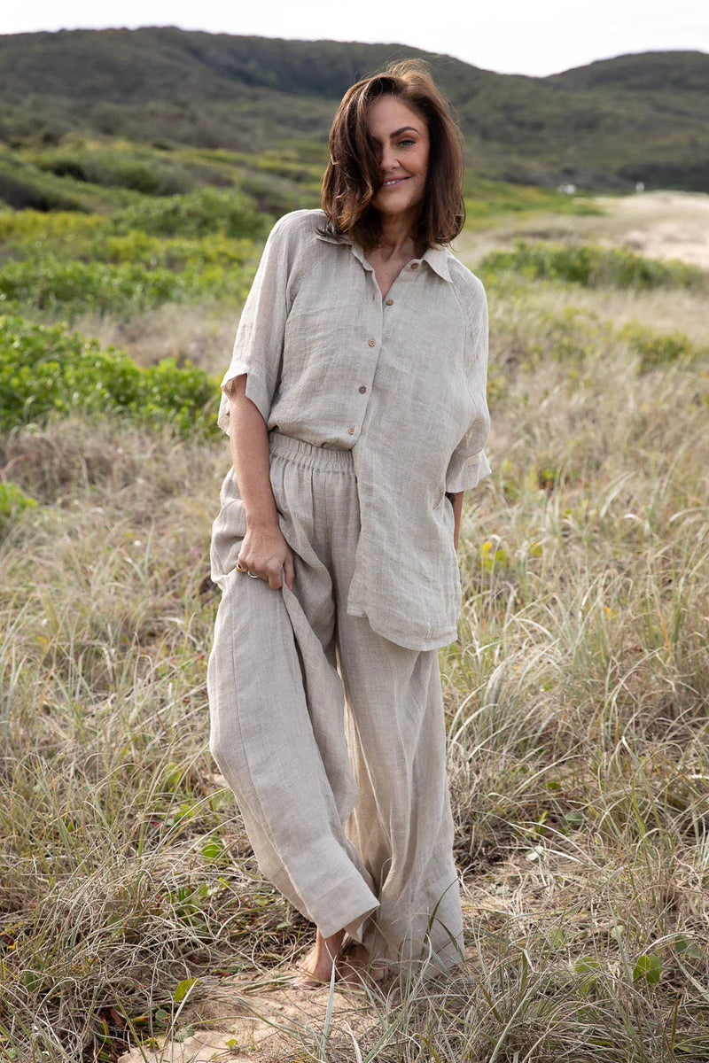 Eadie Arana Linen Pant | Natural
