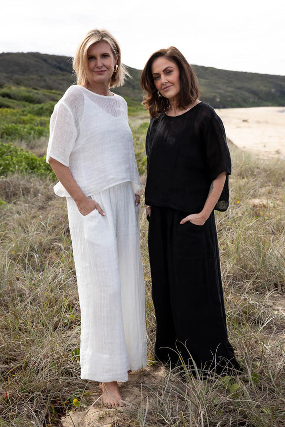 arana linen pant off white wide leg linen pants