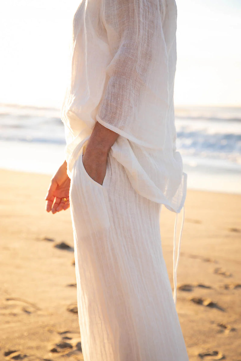 women wide leg linen pants australia off white