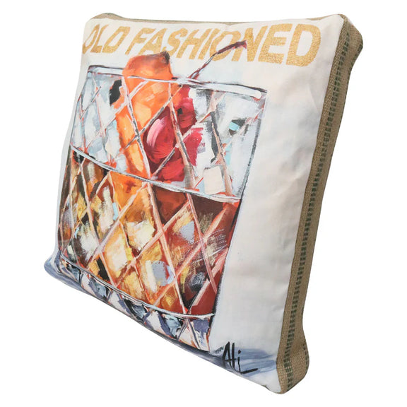 Statement cocktail cushion with feather dacron insert