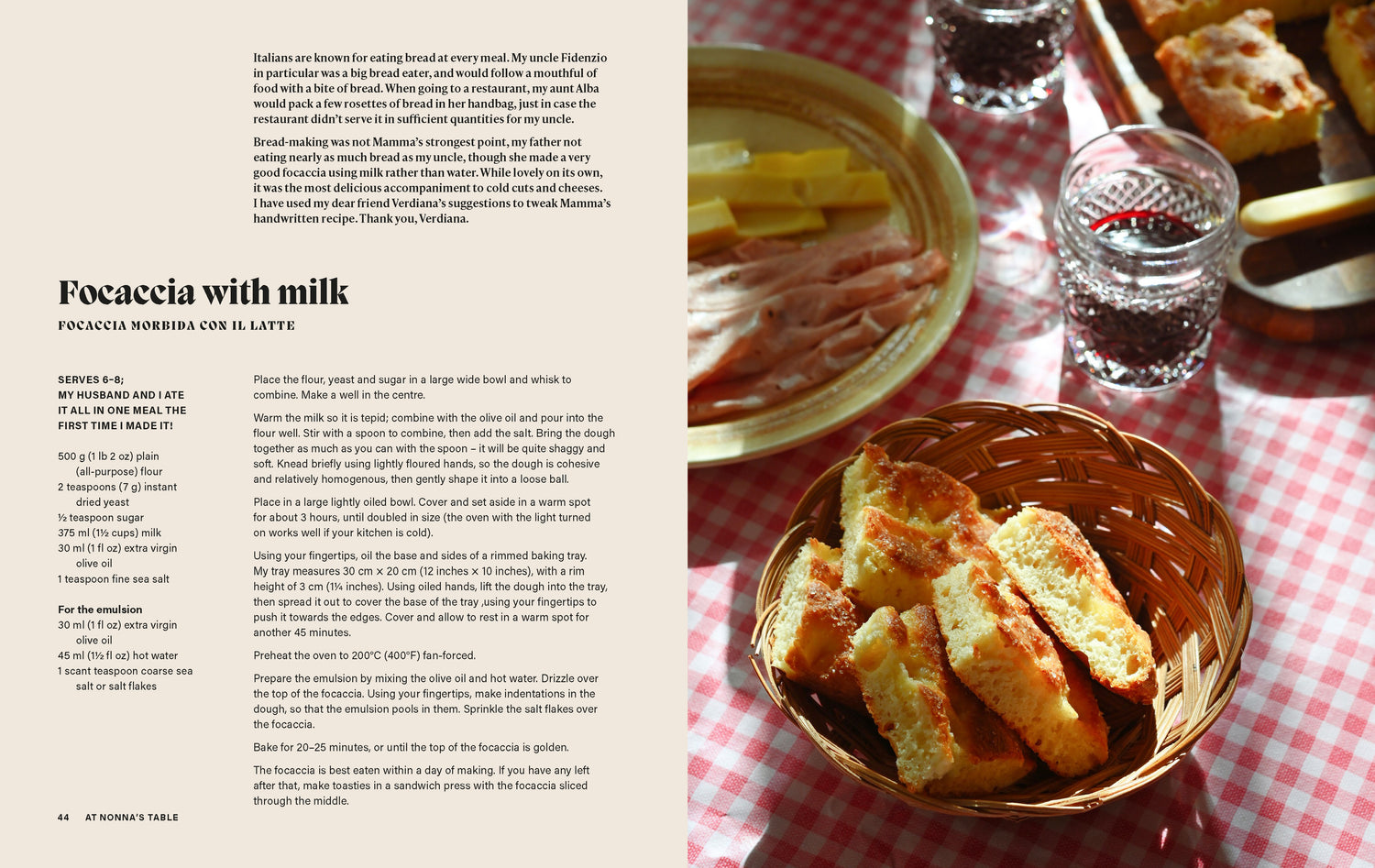 Hardcover cookbook gift – At Nonna’s Table by Paola Bacchia