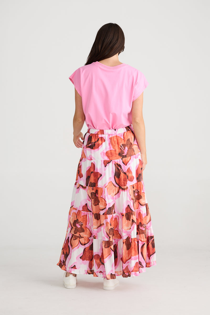 Wonderland Skirt – Azalea | Brave + True Long Floral Skirt