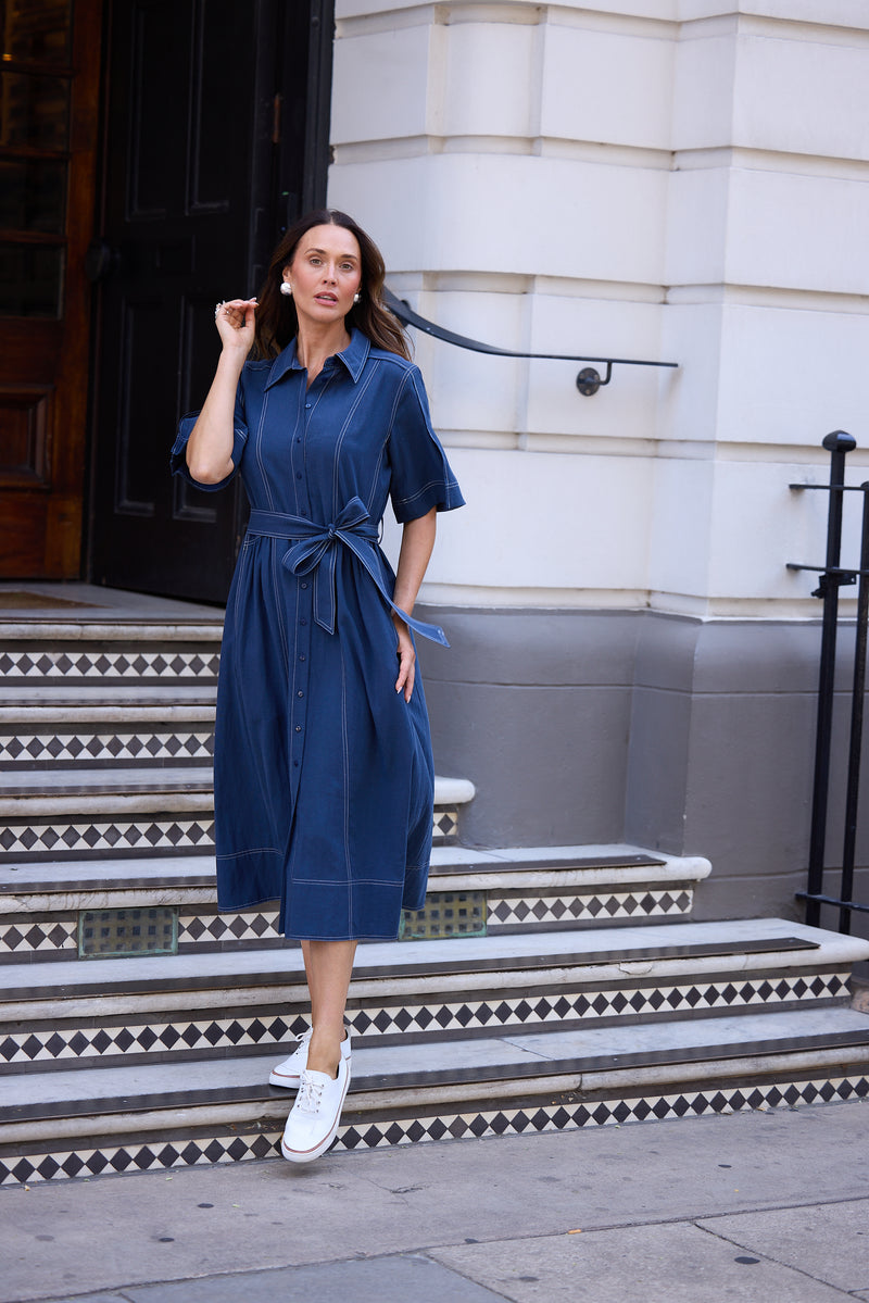Leo Dress | Navy