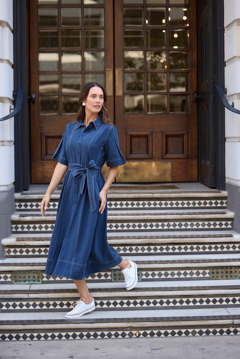 Leo Dress | Navy