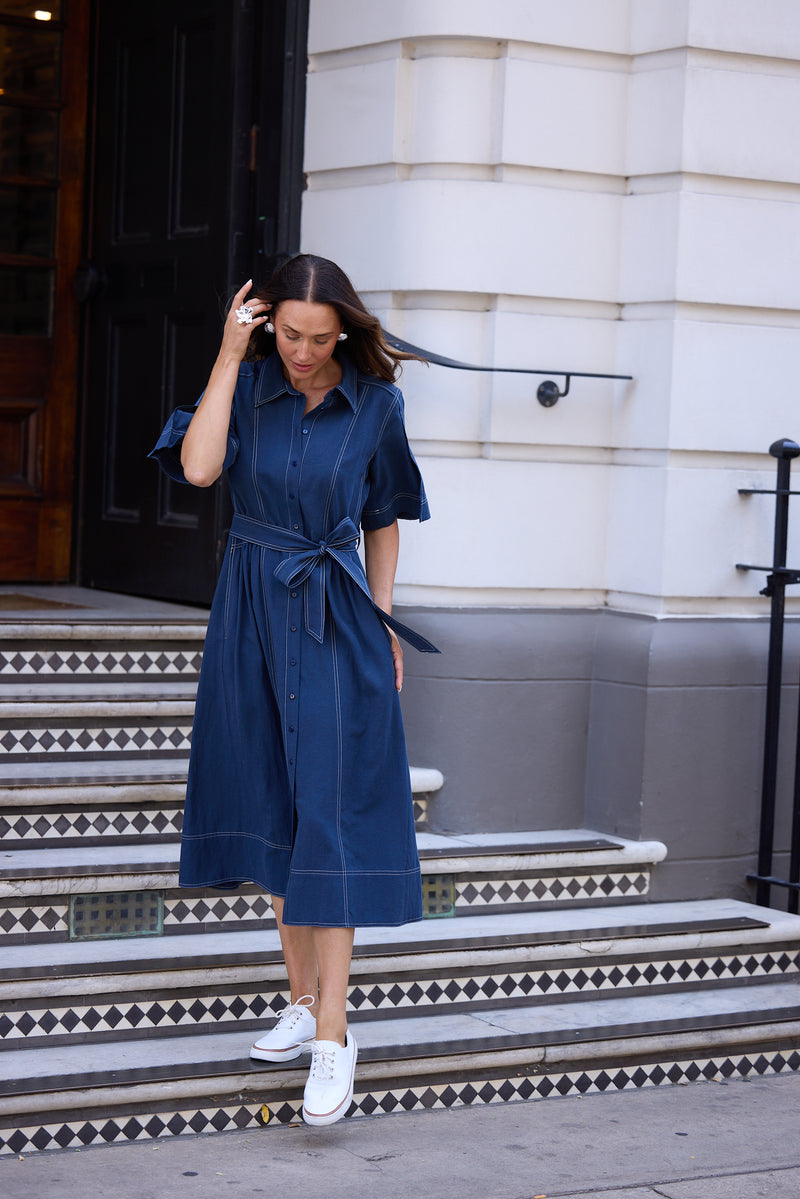 Leo Dress | Navy