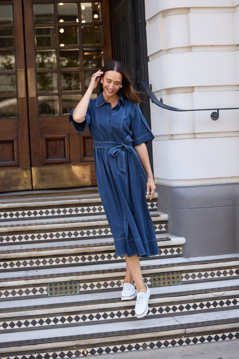 Leo Dress | Navy