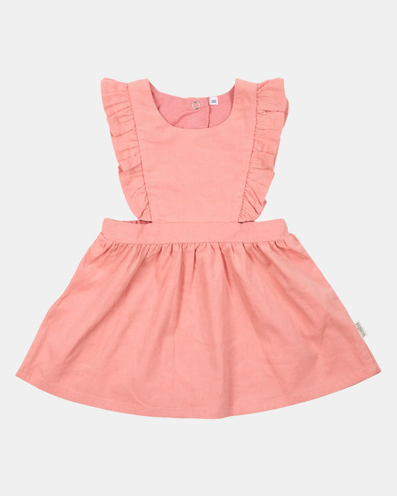 Toshi baby pinafore corduroy Quincy Dusty Rose pink baby pinafore dress