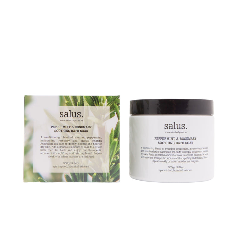 salus peppermint rosemary bath soak 500g natural bath salts australia