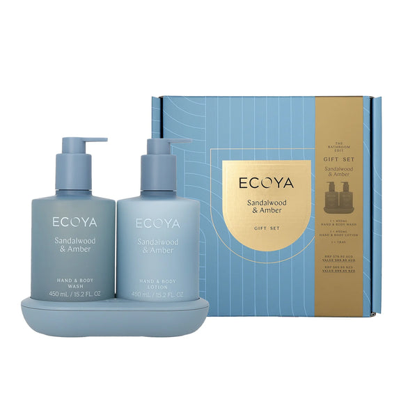 Sandalwood and Amber Bathroom Edit gift set Australia