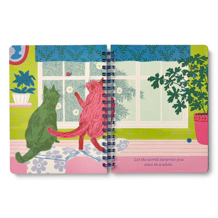 Be Who You Are Cat Spiral Notebook | Wire-O Journal by Emily Taylor