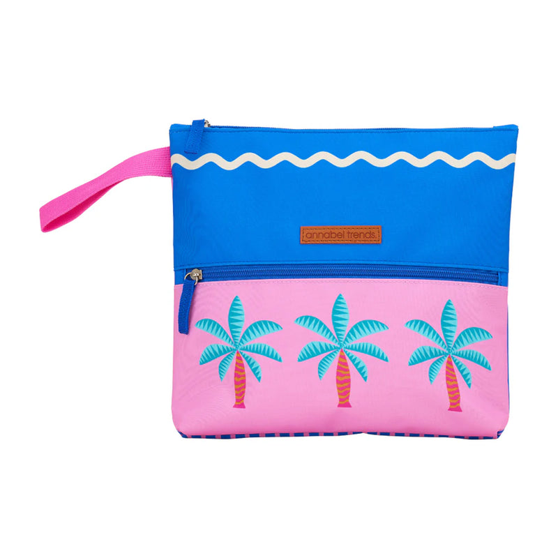 Fiesta Beach Wet Pouch with dual zipper compartments