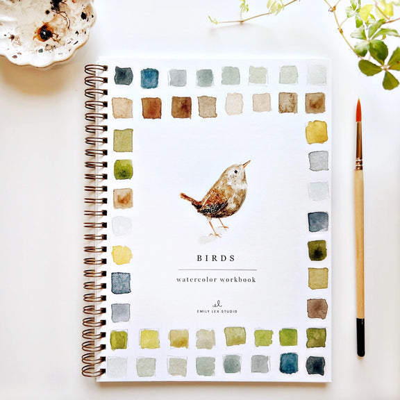 Birds watercolour workbook cover