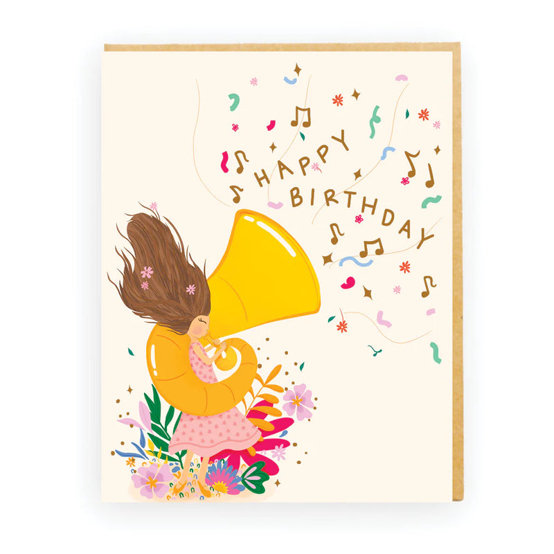 music birthday card australia girl instrument