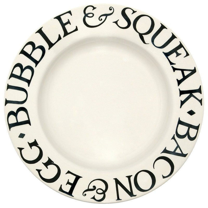 Emma Bridgewater Black Toast Bacon & Egg 10 1/2" Plate – Handmade English pottery