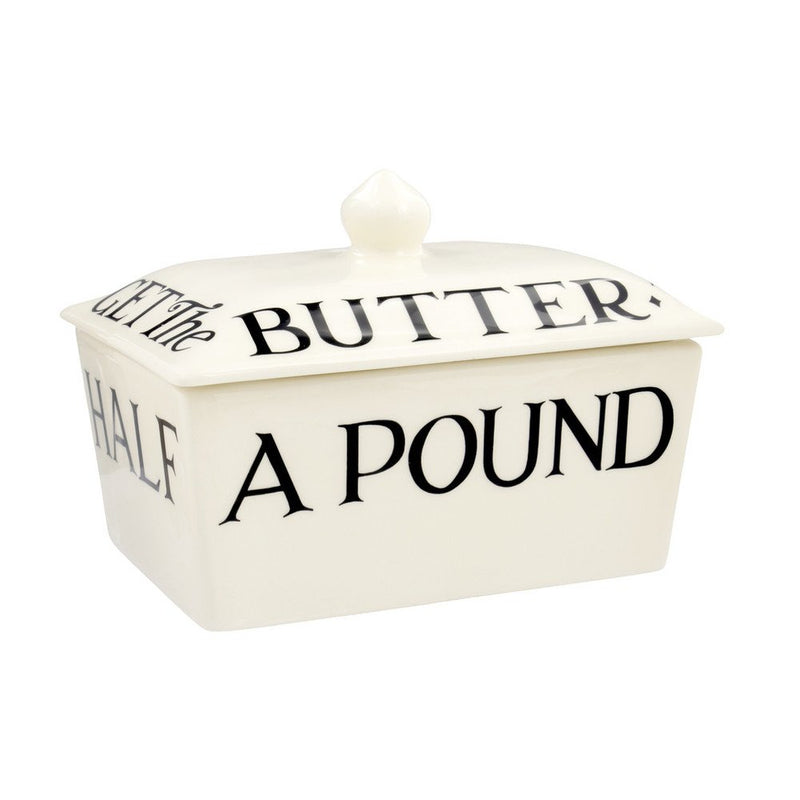 Emma Bridgewater Black Toast Small Butter Dish Half a Pound design