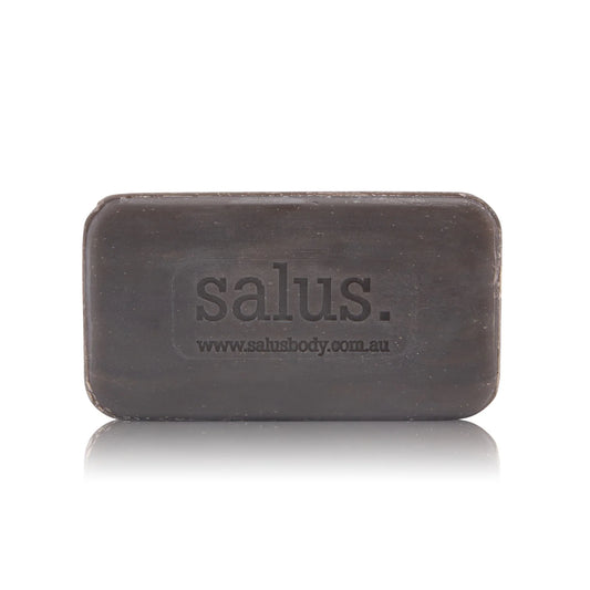 Salus therapeutic black clay soap with tea tree chamomile and shea butter