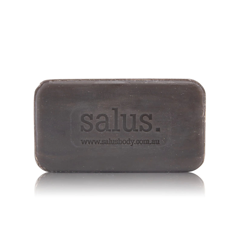 Salus therapeutic black clay soap with tea tree chamomile and shea butter