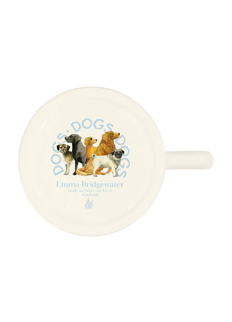 Emma Bridgewater Black Labrador half pint mug handcrafted from English earthenware with dog illustration. View of bottom of the mug.