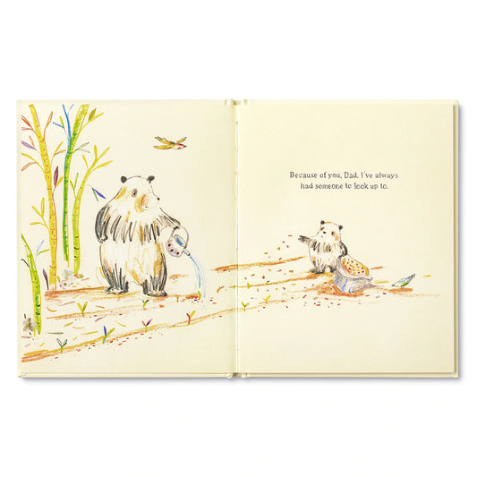 Because of You Dad hardcover book illustrated by Natalie Russell