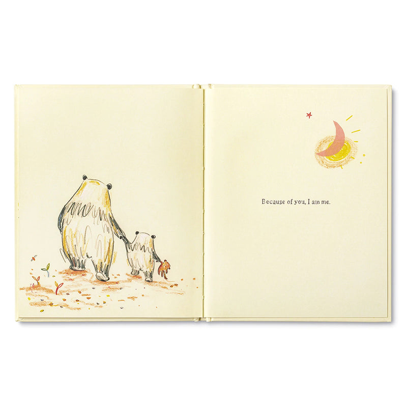 Because of You Dad illustrated book with heartfelt messages for fathers