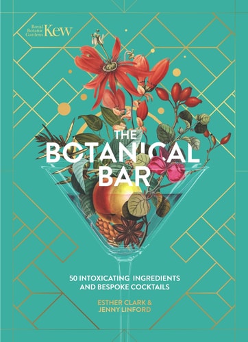 Book cover of 'The Botanical Bar' with floral design and text on a teal background