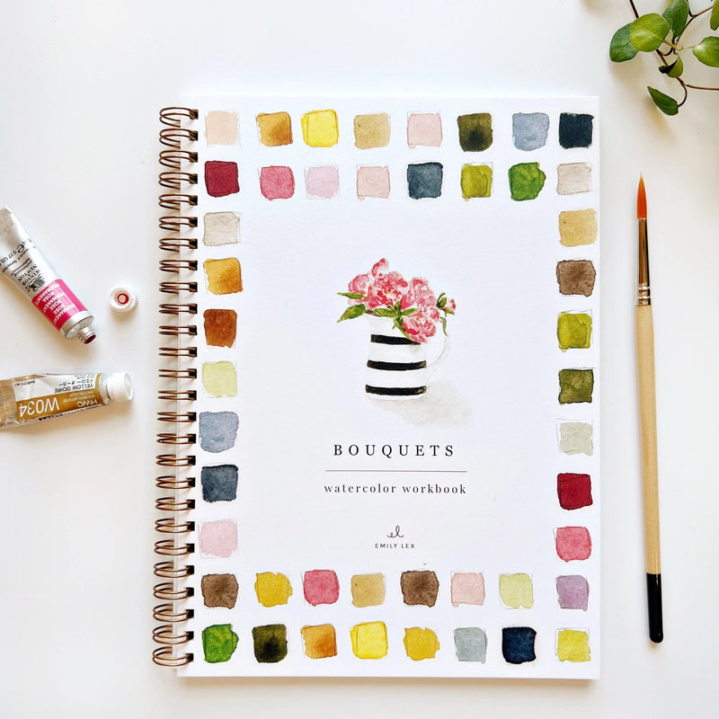 Bouquets Watercolour Workbook | Creative Painting Book