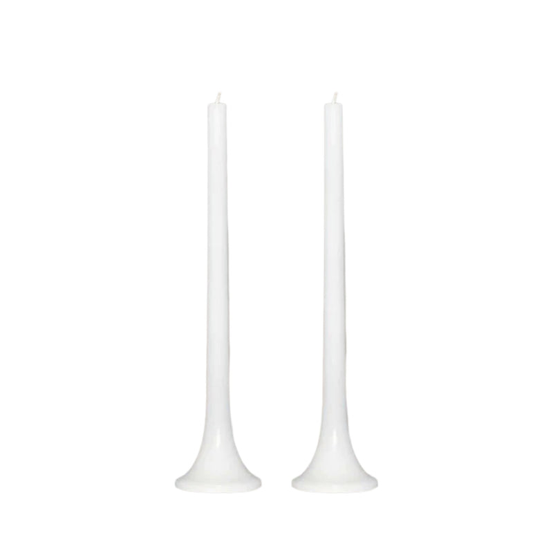 Tusk Taper Candles White – set of 2 natural wax candles