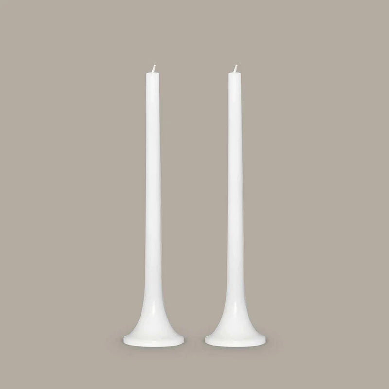 Tusk Taper Candles – White (Set of 2, Natural Coconut Wax)