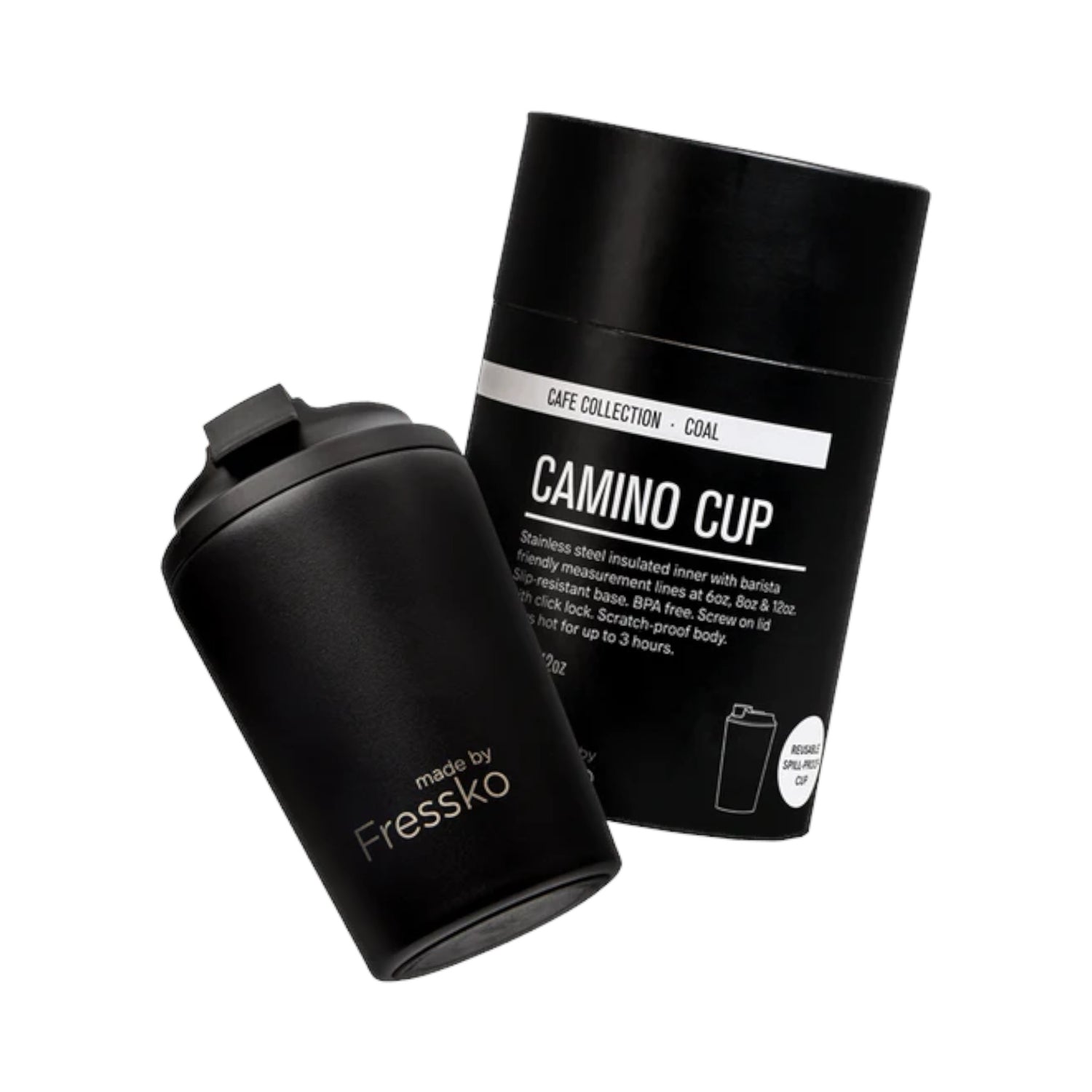 Camino 12oz Reusable Coffee Cup Coal