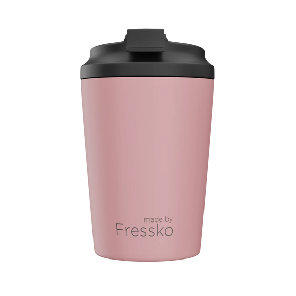Fressko Ceramic Camino reusable coffee cup in Floss with ceramic-lined interior and click-back lid.