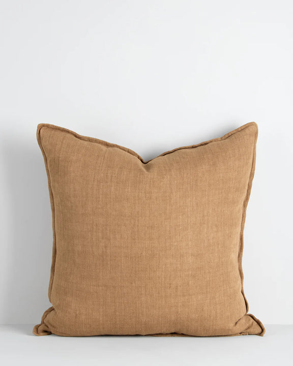 Cassia Cumin handwoven linen cushion 55x55cm