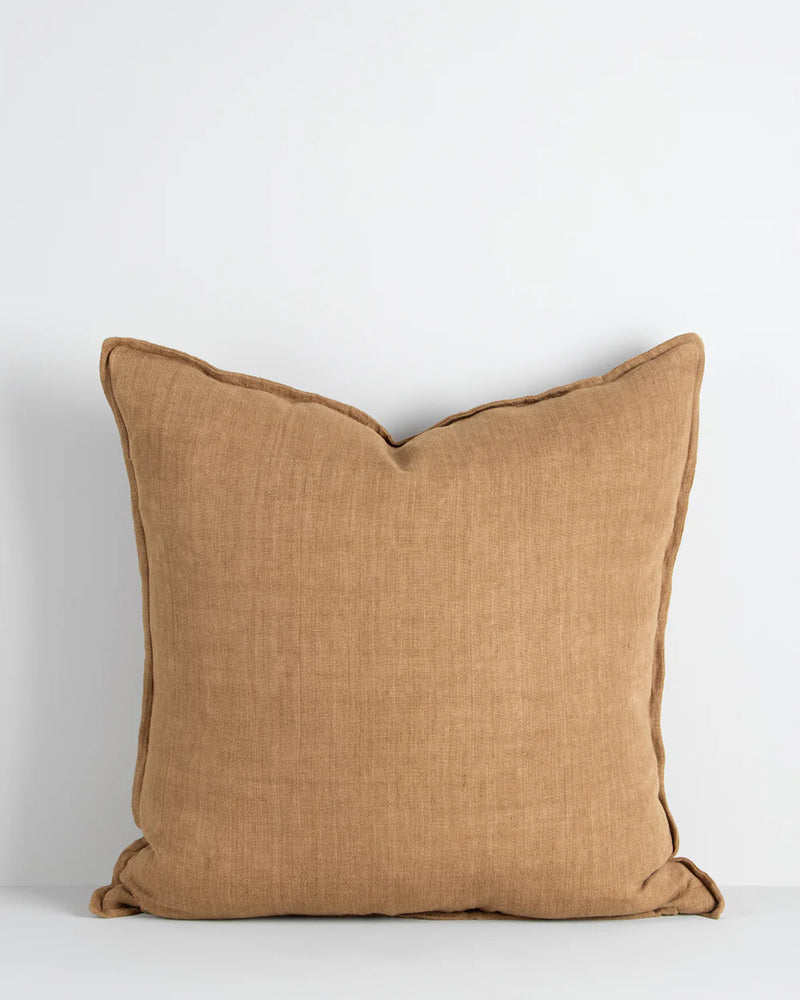 Cassia Cumin handwoven linen cushion 55x55cm