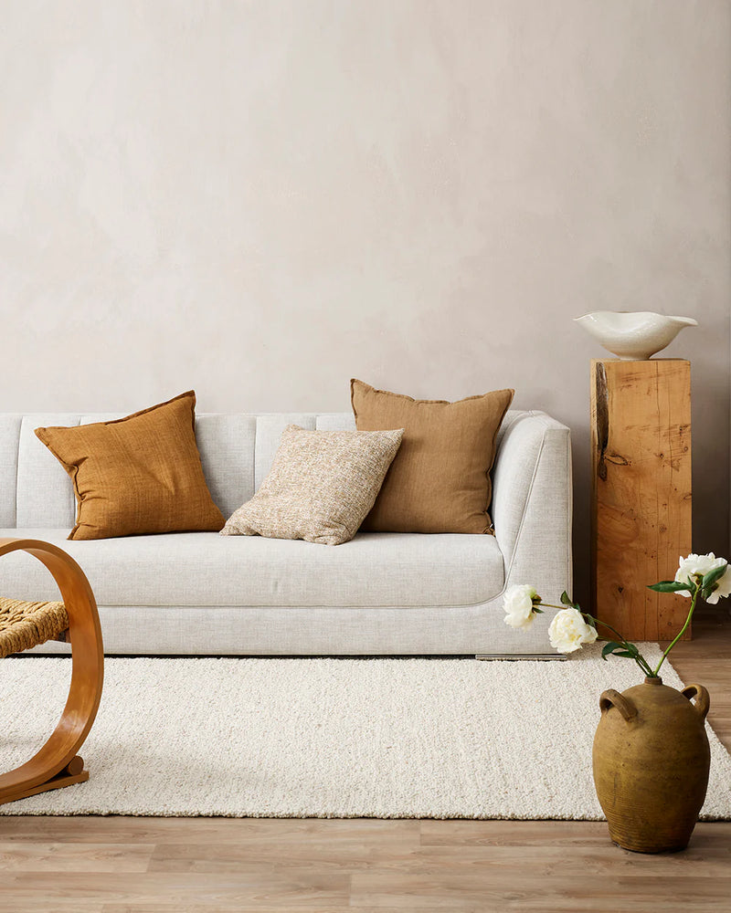 Contemporary cumin linen decorative cushion Australia
