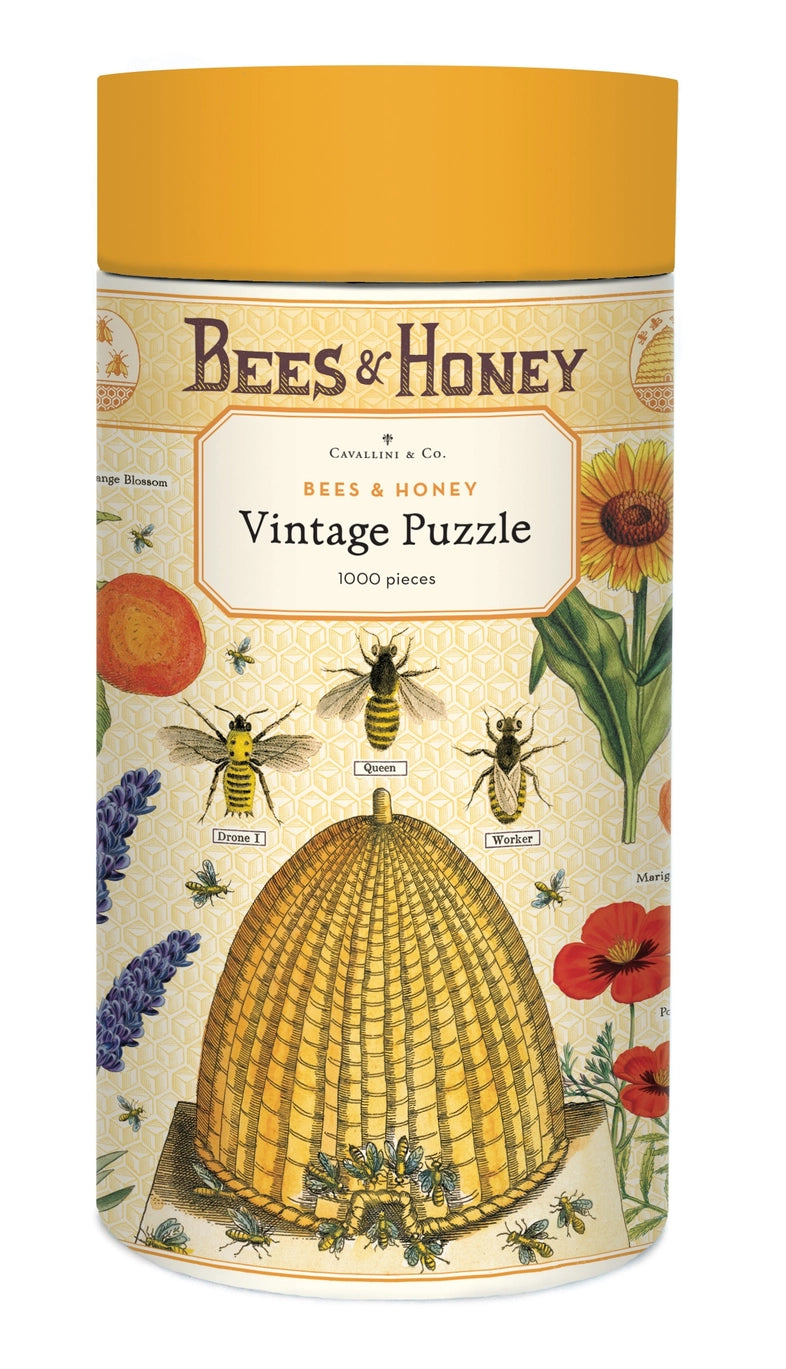 Cavallini bees and honey 1000 piece puzzle with vintage illustrations