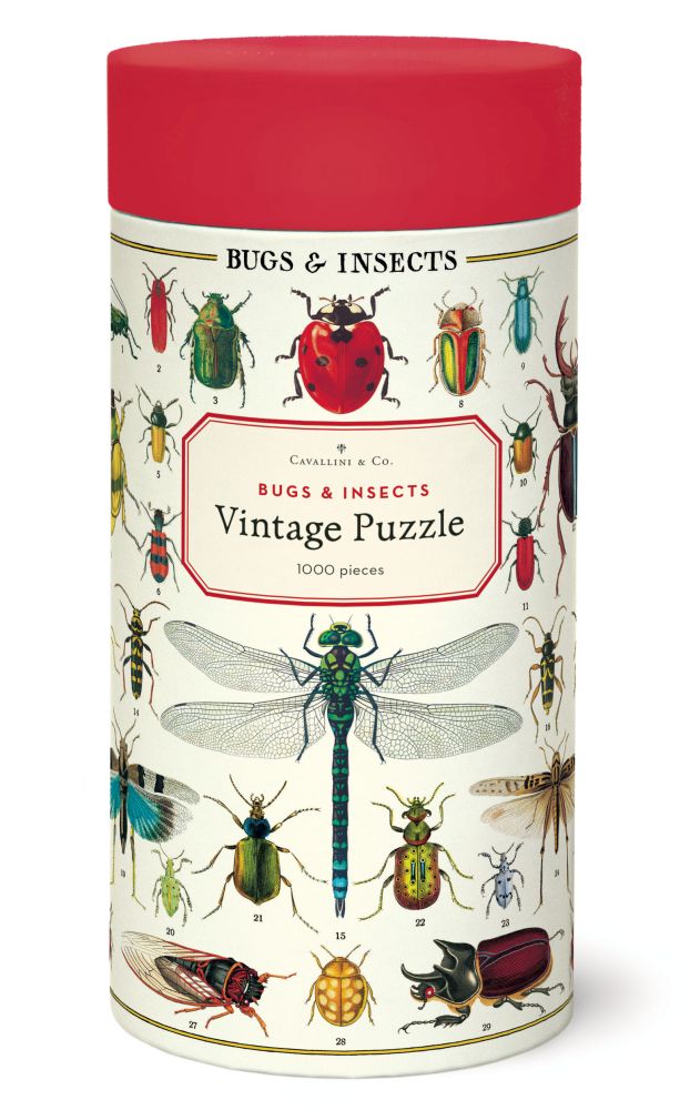 Cavallini bugs and insects 1000 piece puzzle with vintage illustrations