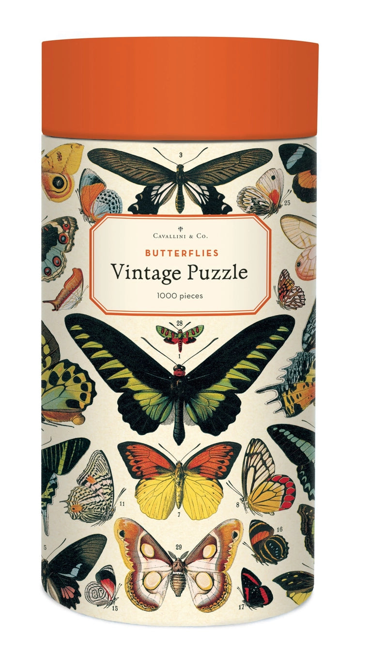 Cavallini butterflies 1000 piece puzzle with vintage illustrations