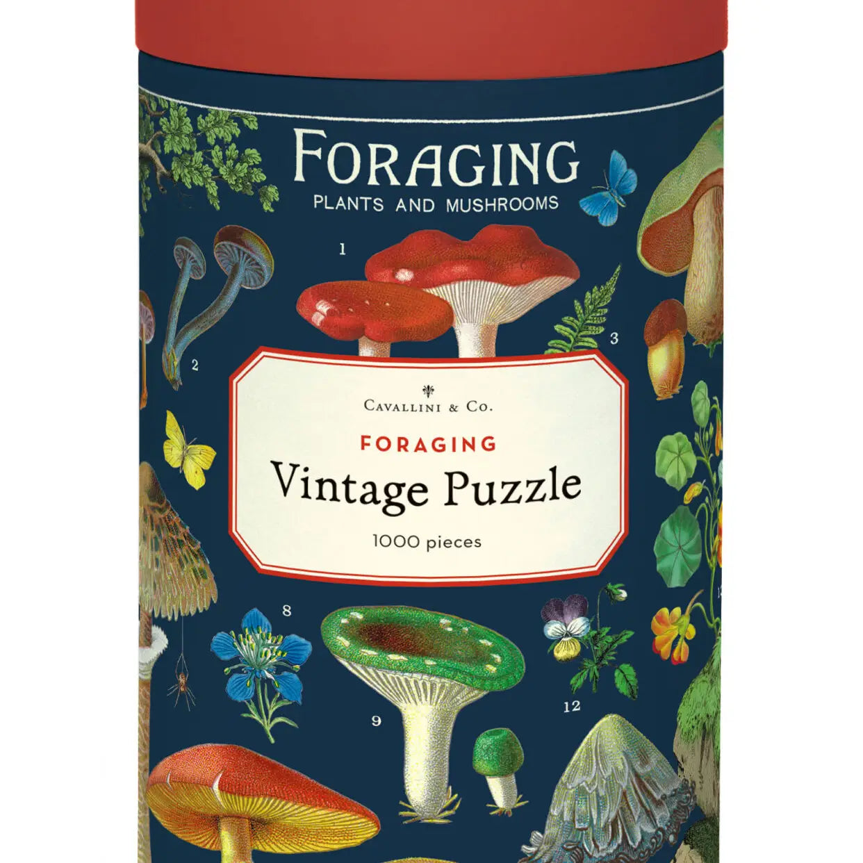 Cavallini foraging 1000 piece puzzle with vintage wild food illustrations