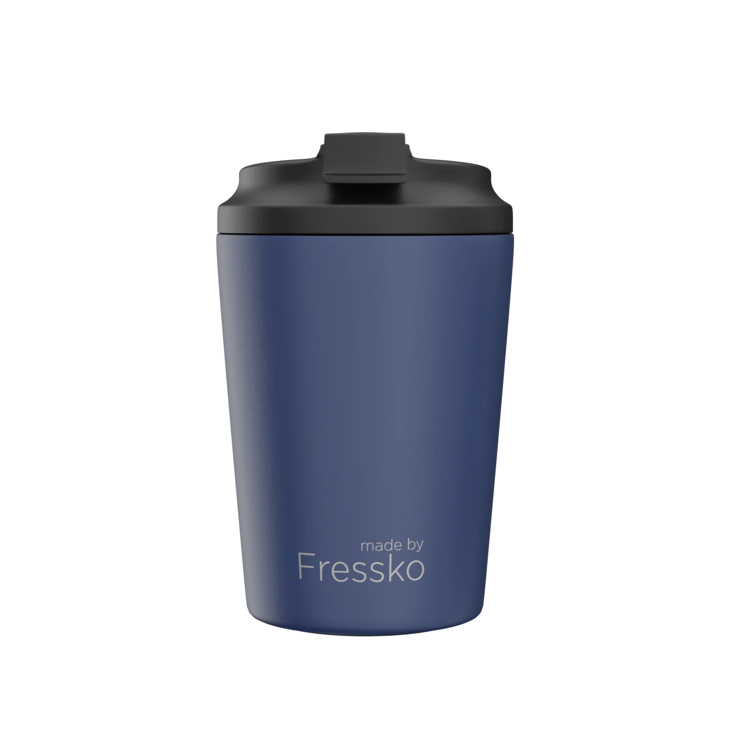 Fressko Bino 8oz Reusable Cup in Denim with ceramic interior