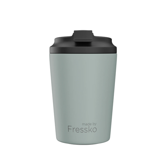 Fressko Bino 8oz Reusable Cup in Sage with ceramic interior