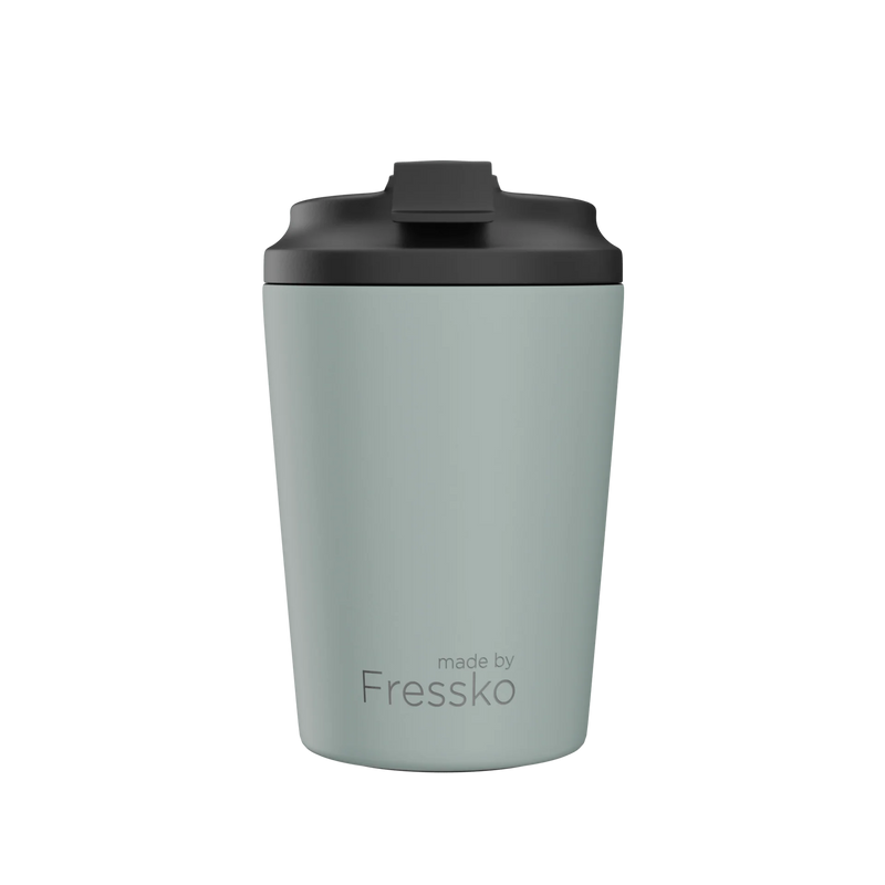 Fressko Bino 8oz Reusable Cup in Sage with ceramic interior