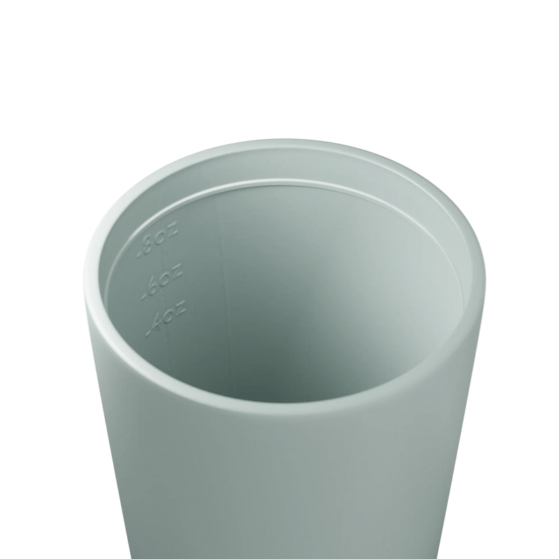 Close up of Bino Sage smooth ceramic lining