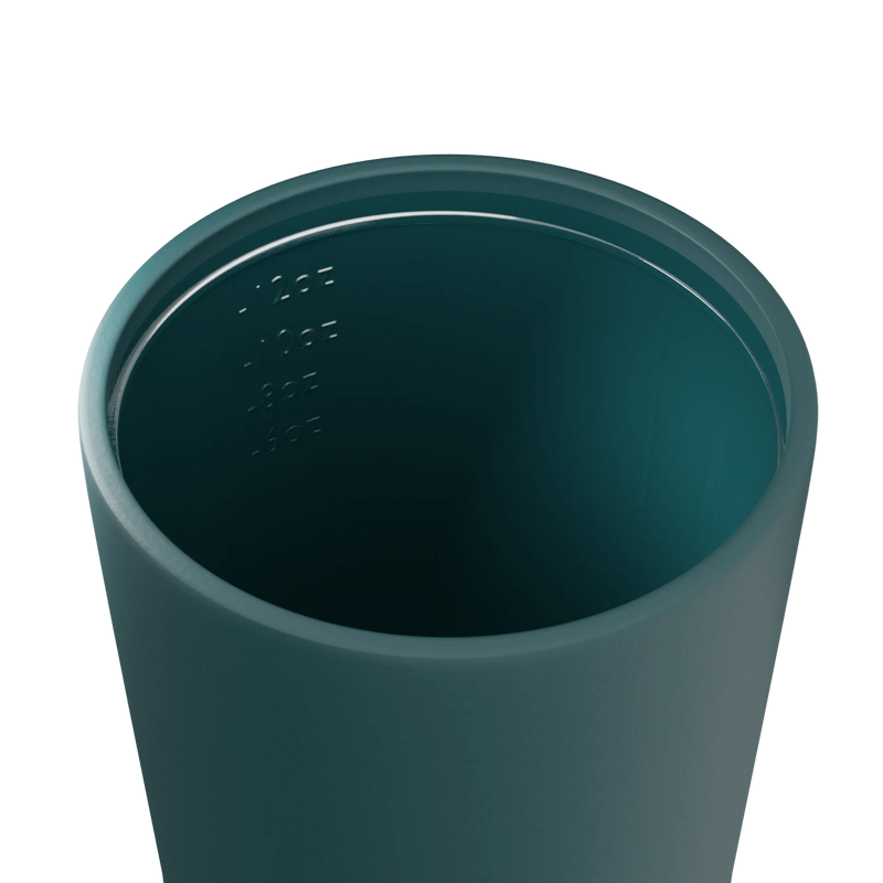 Fressko Camino 12oz Reusable Cup in Emerald with ceramic interior