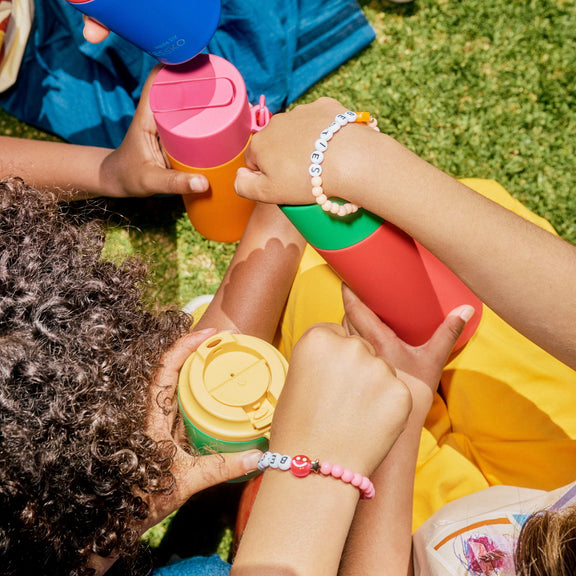 Leak proof kids water bottle ceramic interior