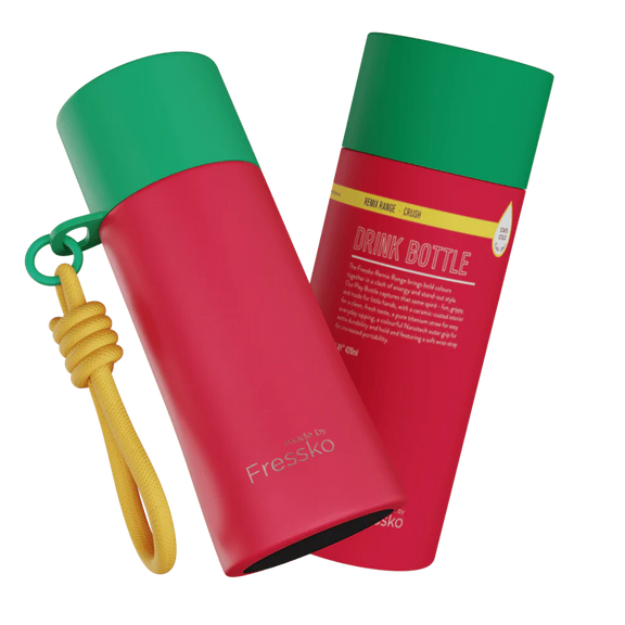 Reusable kids drink bottle crush colour