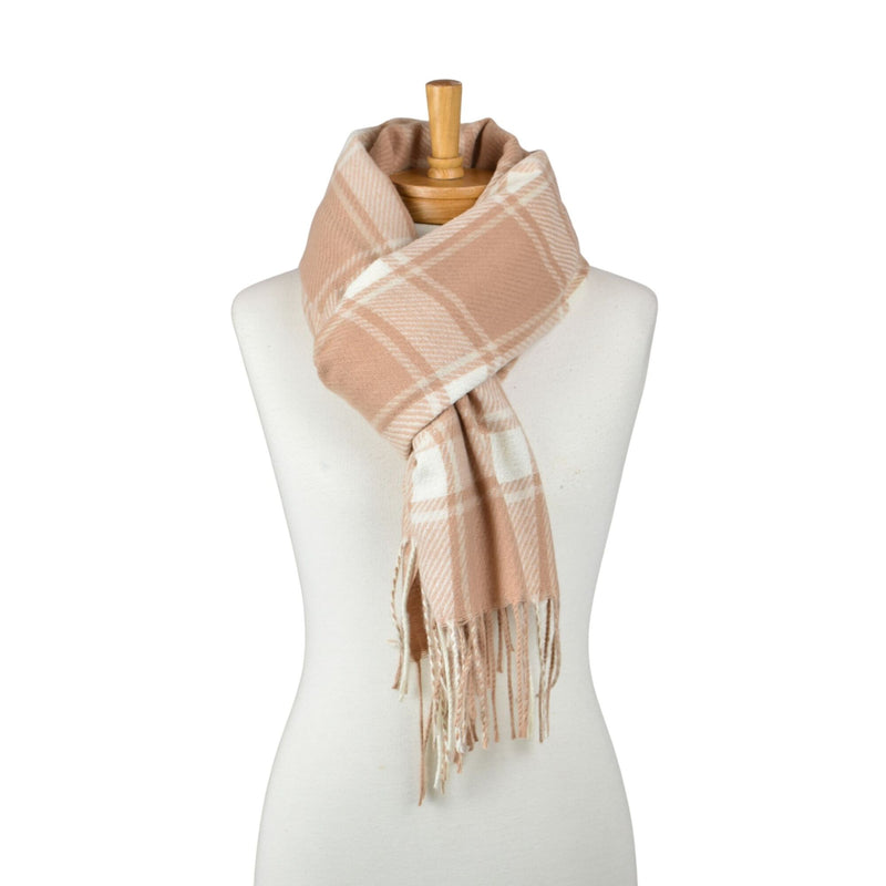 brown check scarf neutral plaid winter scarf australia