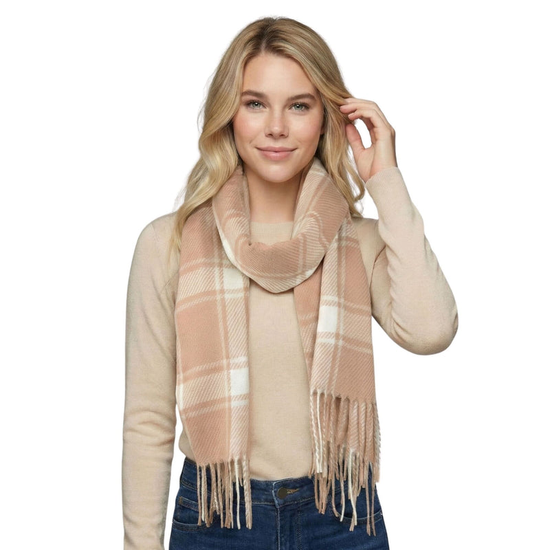 soft acrylic scarf brown oversized scarf