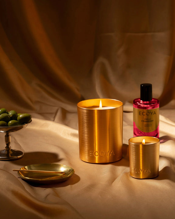 Limited edition Ecoya Chilli Strawberry Goldie Candle Christmas gifting