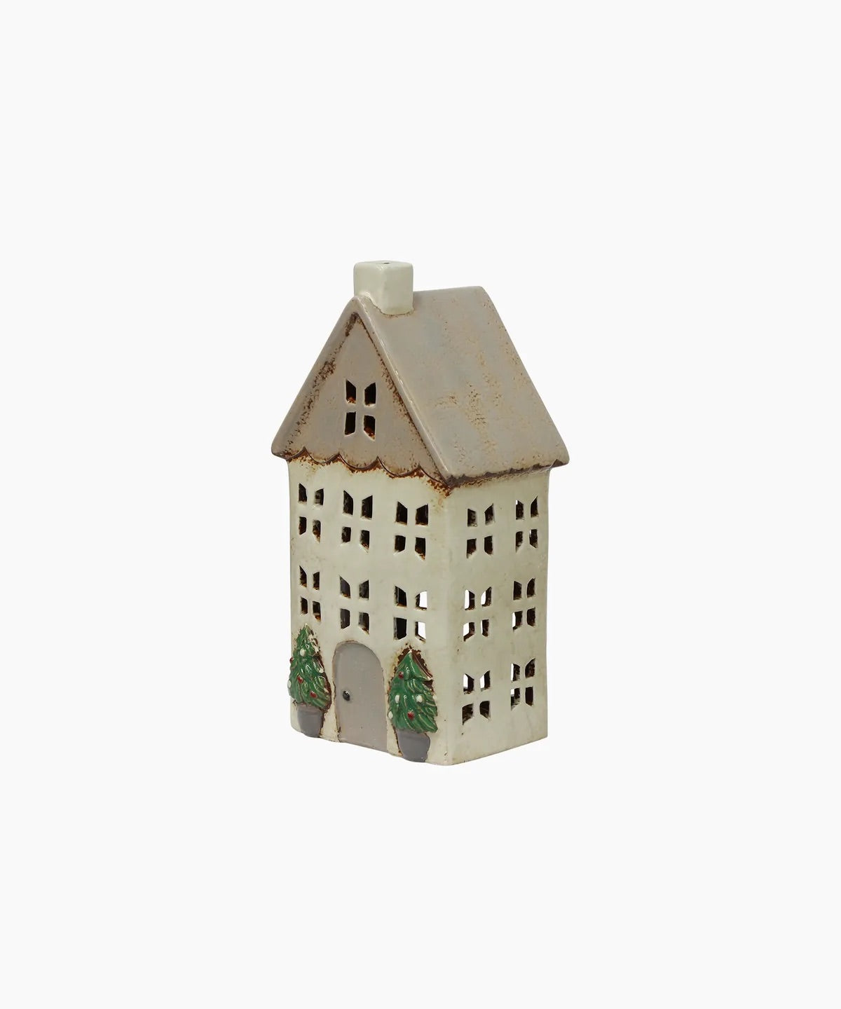 Hand-painted ceramic tealight house